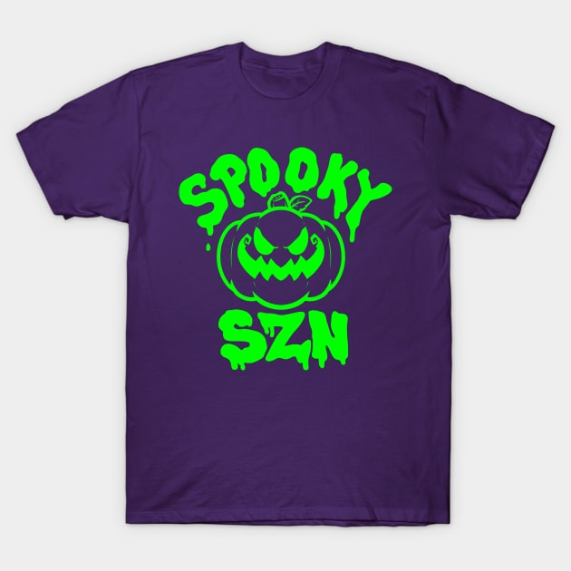 Spooky SZN - Green T-Shirt by Anrego